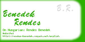 benedek rendes business card